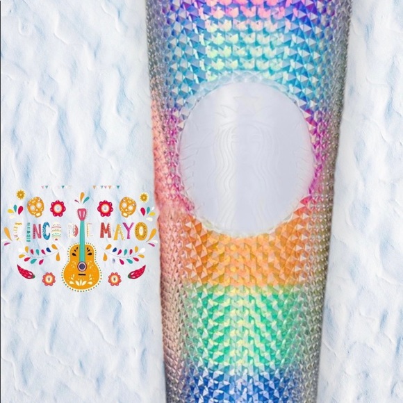 🌈NEW Starbucks Mexico Piñata Striped Rainbow Studded Tumbler 🌈 - Picture 6 of 10